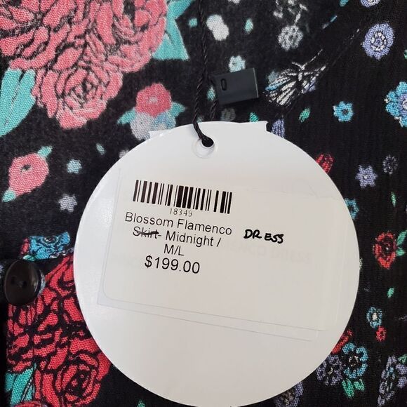 House of Skye blossom Flamenco midnight dress, NWT,  size m/l - Picture 5 of 6